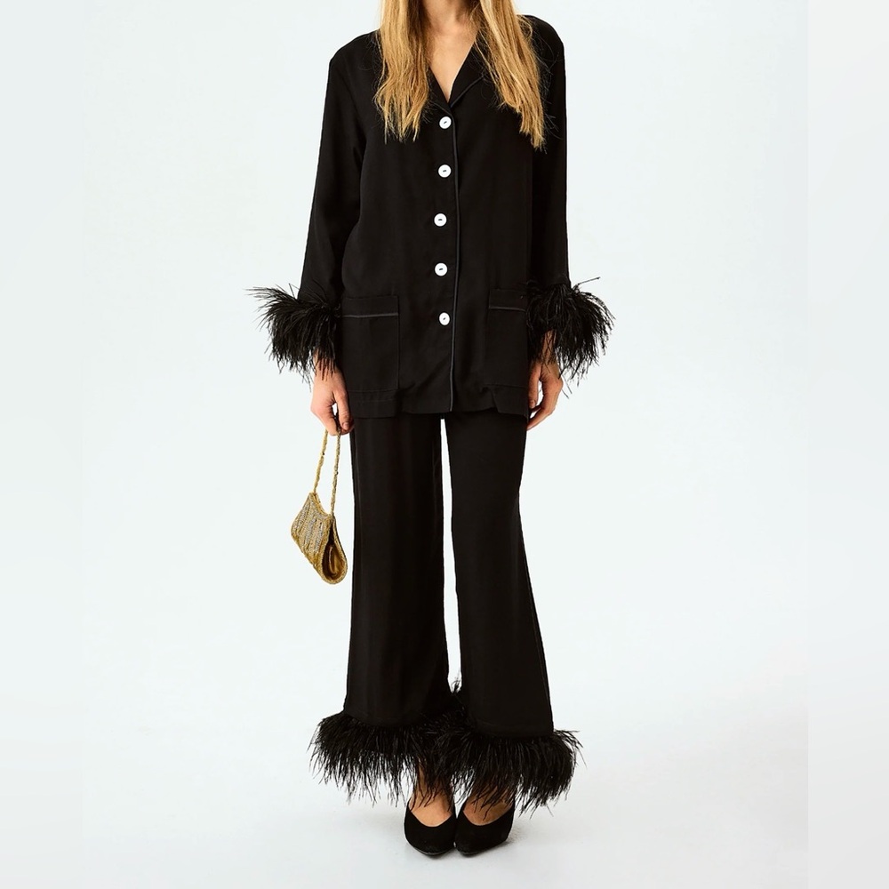 NWT Black Sleeper Feather Pajamas